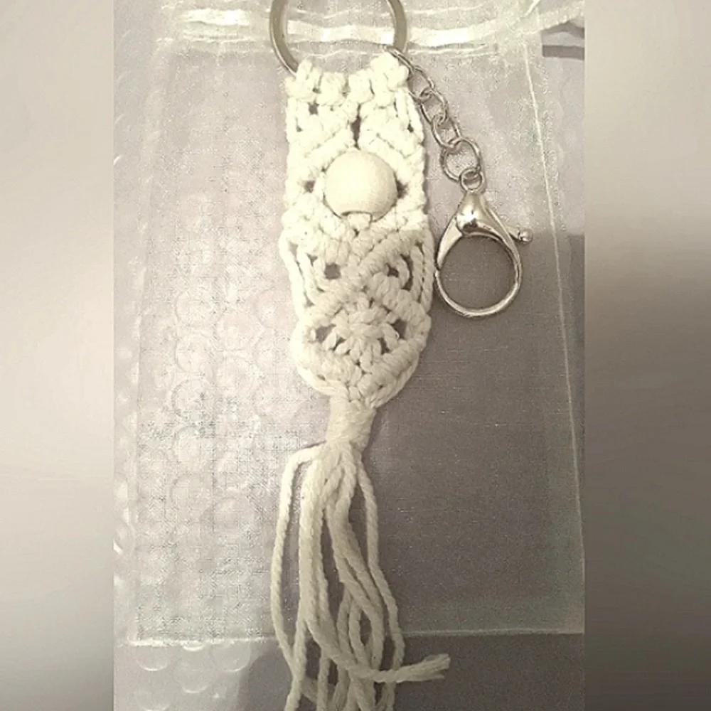 FREE PEOPLE Macrame Keychain NEW NWT